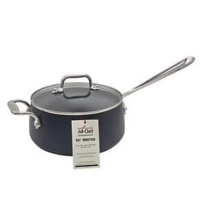 All-Clad HA1 Hard Anodized Nonstick Cookware‎ Saucepan With Lid 3.5Qt Induction